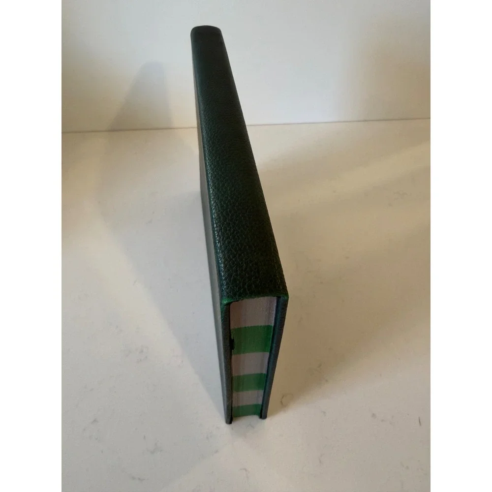 Harry Potter Slytherin House Lined Journal Green Faux Leather Snake Embossed
